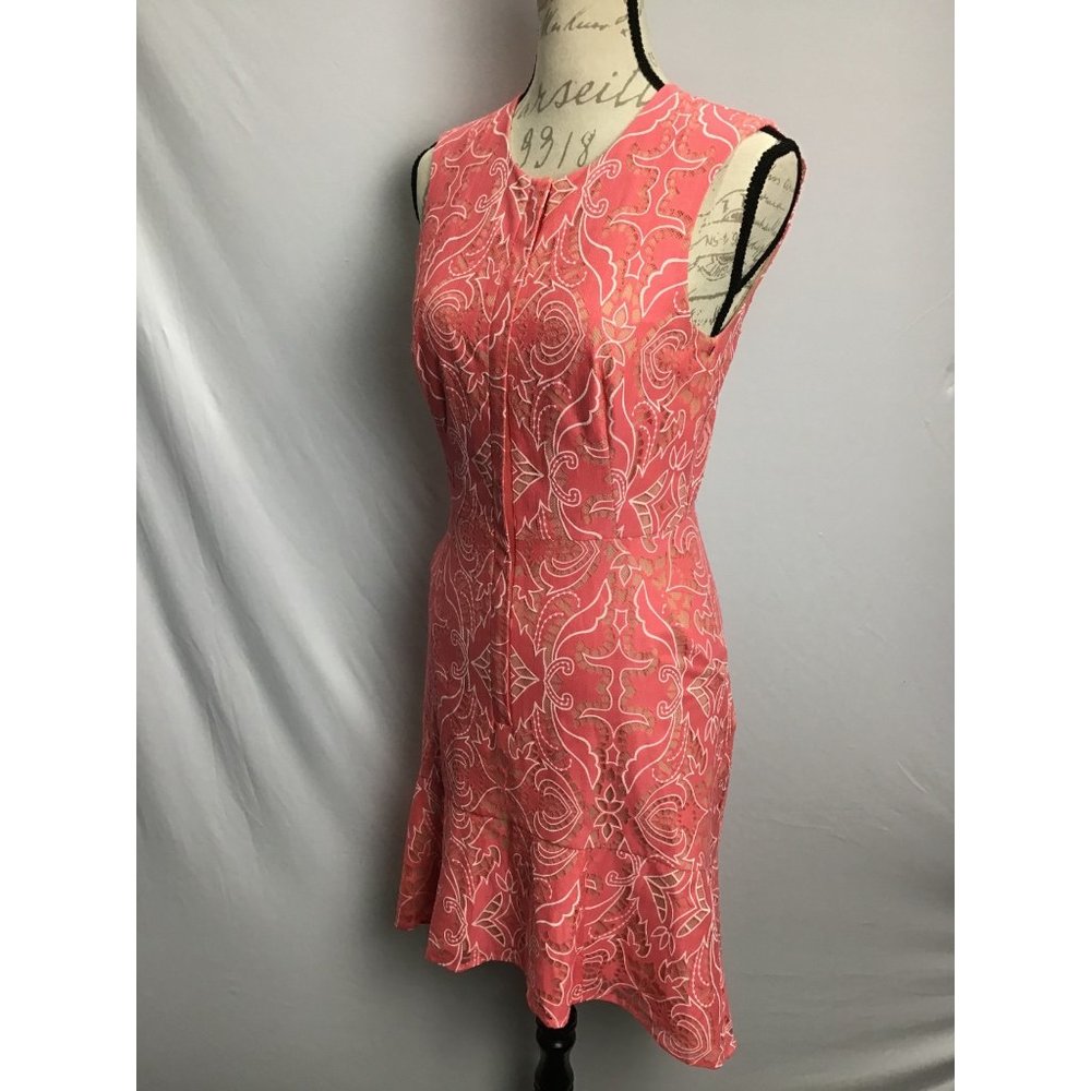 BCBG Max Azaria- Coral Lace Sleeveless Dress